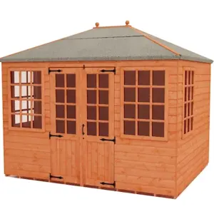 8ft x 8ft (2.35m x 2.35m) Wooden Blue Bell Tongue and Groove APEX Summerhouse (12mm T&G Floor + Roof) (8 x 8) (8x8)