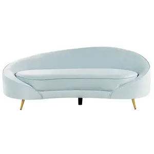 Beliani Glam Velvet Sofa Light Blue SAVAR