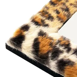 Contemporary Designer Fluffy Leopard Print 5 x 7 Free Standing Picture Frame