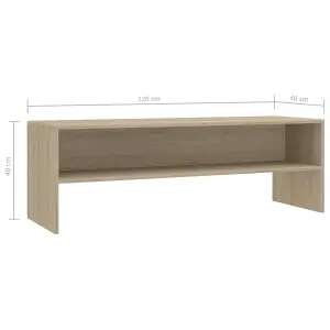 vidaXL TV Cabinet Sonoma Oak 120x40x40 cm Engineered Wood