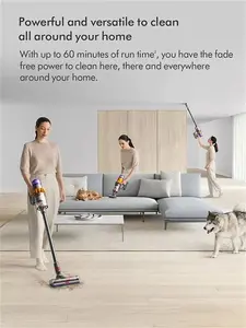 Dyson V15 Detect Total Clean Cordless Vacuum Cleaner, Nickel/Black