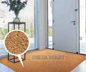 Natural Coir Mats with Durable PVC Backing 1mx10mx15mm Thickness