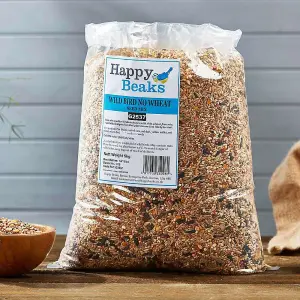 No Wheat Small Wild Bird Seed Mix High Energy Garden Bird Grade Food by Happy Beaks (25.5kg)