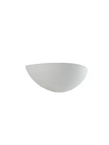 Luminosa Sestriere Paintable Plaster Uplighter Wall Lamp, White, E27