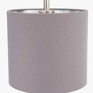 Brushed Silver and  Steel Grey Wall Light