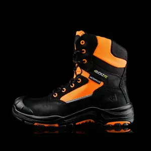 Buckler Boots BuckzViz High Support Orange Zip Lace Safety Work Boot UK Sizes 7