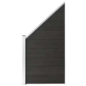 Fence Panel WPC 95x(105-180) cm Grey