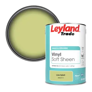 Leyland Trade Vinyl Soft Sheen Walls & Ceilings Emulsion Paint Lime Splash (PPG1217-5) - 5L