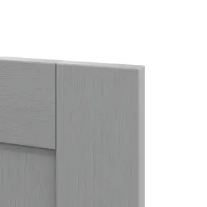 GoodHome Alpinia Matt slate grey wood effect Shaker 2 drawer front, bridging door & bi fold door 400mm