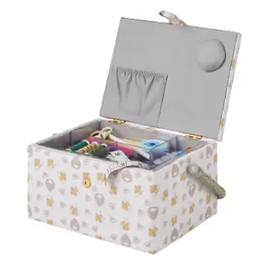 Medium Sewing Basket Honey Bee 18.5 x 26 x 15cm - Sewing Online GA1127M