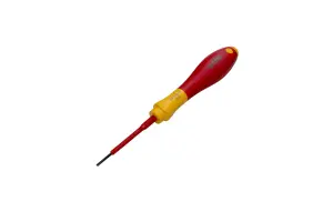 WIHA Slotted Electricians Screwdrivers Insulated VDE Slim Fit SoftFinish 1000v 2.0mm x 60mm 00819