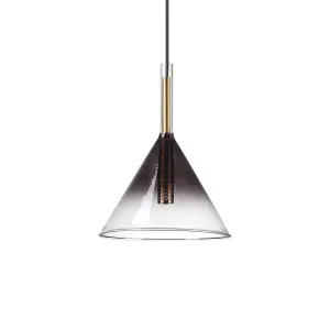 Ideal Lux Empire Dome Cone Pendant Ceiling Light Black