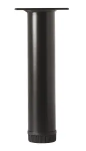 Rothley Painted Black Furniture leg (H)150mm (Dia)32mm