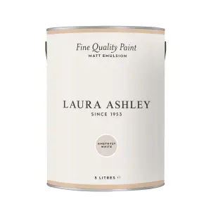 Laura Ashley Amethyst White Matt Emulsion paint, 5L