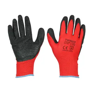 Timco - Light Grip Gloves - Crinkle Latex Coated Polyester (Size X Large - 1 Each)