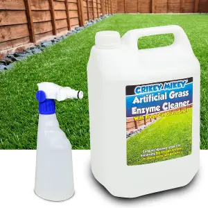 Artificial Grass Lawn Cleaner with Enzymes Crikey Mikey 5L & Cleaning Sprayer Kit