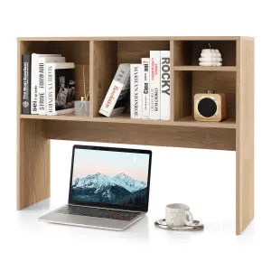 Costway Desktop Bookshelf Tabletop Display Rack Storage Organizer w/ 4 Cubbies