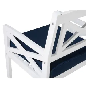 Garden Chair BALTIC Acacia Wood Navy Blue