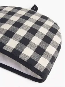 John Lewis Gingham Tea Cosy, Black