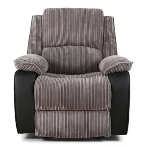 Postana Jumbo Cord Fabric Recliner Armchair Lounge Home Reclining Chair (Grey)