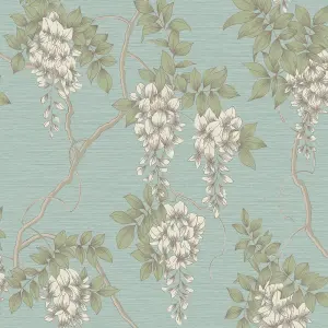 Supefresco Easy Wisteria Duck Egg Blue Wallpaper