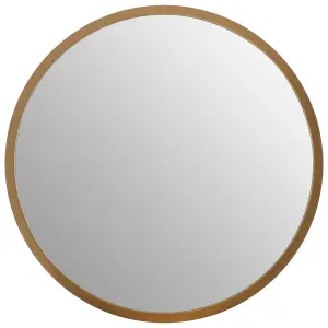 Interiors by Premier Athena Medium Round Wall Mirror With Gold Frame