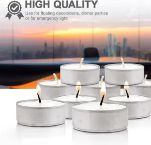 MantraRaj Unscented Tea Lights Candles 3.5 Hour Burn Tealight Candles Multipack Candles Tea Lights Tea Candles Pack of 30