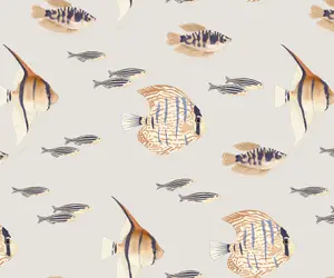 Bobbi Beck eco-friendly tropical fish wallpaper