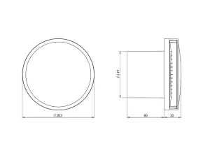 Silent Round Bathroom Extractor Fan 150mm / 6" with White Cover