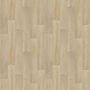 Sepia Oak Brown Wood Effect Anti-Slip Vinyl Flooring Sheet For Kitchen Bathroom Dinning Room -2m(6'6") X 4m(13'1")-8m²