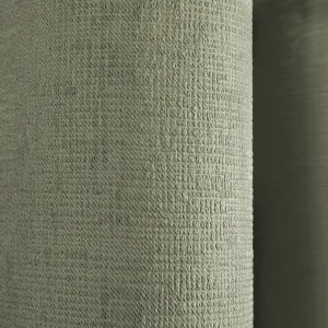 Strata Green Triple-Woven Dimout Eyelet Curtains