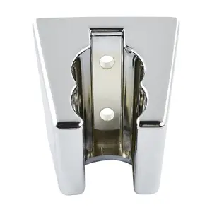 SPARES2GO Wall Clamp compatible with Triton Shower Head Chrome Plated Silver Mounted Handset Holder Bracket