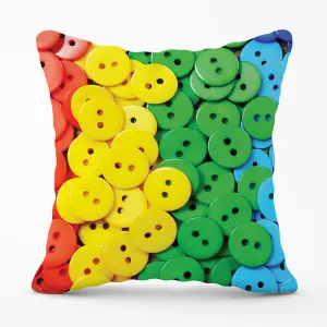 Colourful Buttons Pattern Cushions 45cm x 45cm