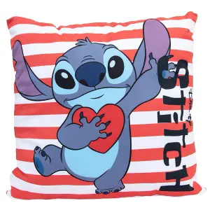 Lilo & Stitch Stripe Cushion Red/White/Blue (40cm x 40cm)