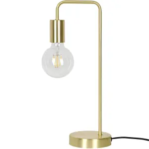 GoodHome Ghlin Satin Brass effect Table lamp