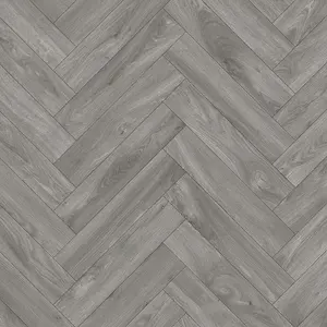 Grey Modern Wood Effect Anti-Slip Vinyl Flooring for Home, Shops, Offices, 4.0mm Thick Vinyl Sheet-7m(23') X 2m(6'6")-14m²