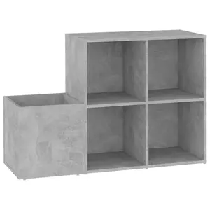 Berkfield Hall Shoe Cabinet Concrete Grey 105x35.5x70 cm Engineered Wood