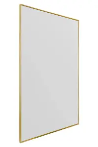 MirrorOutlet Artus - Gold Aluminium Edged Full Length Wall Leaner Mirror 68" X 43" (174CM X 110CM)