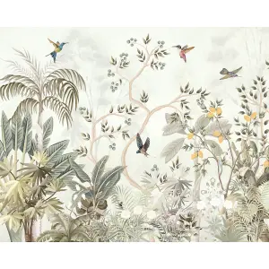 Origin Murals Lemon Tree Forest - Natural Sage Matt Smooth Paste the Wall Mural 300cm wide x 240cm high