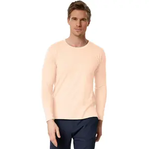 Long-Sleeved Top - basic wear for men - skin color S