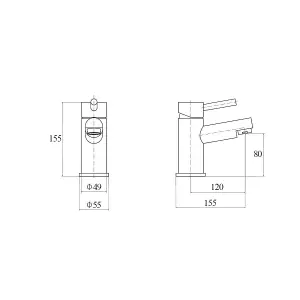 Nes Home Febia Mono Basin Mixer Tap & Waste Chrome