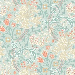 Hoopla Walls Lily Ogee Duckegg Blue Smooth Matt Wallpaper