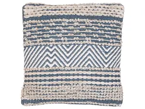 Throw Cushion DEWBERRY Cotton 45 x 45 cm Geometric Blue