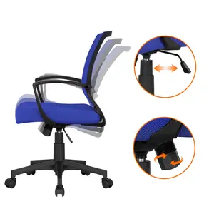 Mid-back Mesh Office Chair Blue