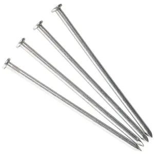 Premium Galvanised Round Head Nails Size:  6.0 x 175mm ( 6 3/4" )  Pack of: 100 Ideal for Woodworking and Construction