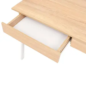 Berkfield Writing Desk 110x55x75 cm Oak and White