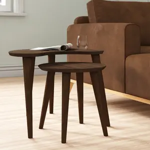 Brutus 2 Piece Nest of Tables Walnut