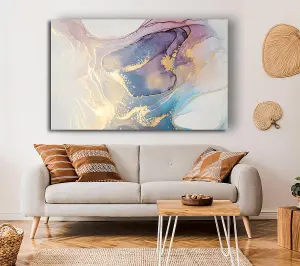 Stunning Glitter Marble Canvas Print Wall Art - Medium 20 x 32 Inches