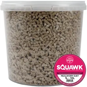 5L SQUAWK Mealworm Suet Pellets - Quality High Energy Garden Wild Bird Feed