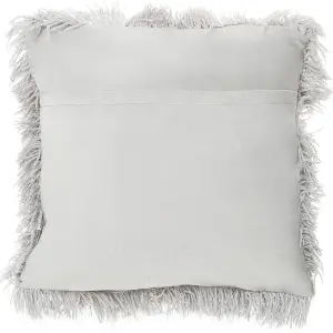 Set of 2 Cushions CIDE Boucle 45 x 45 cm Solid Light Grey